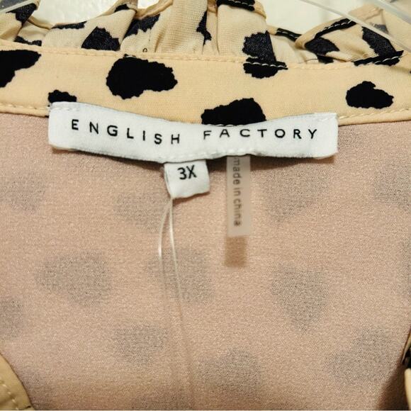 English Factory Dotted Button Detail Mini Dress 3X NWT - Picture 9 of 10